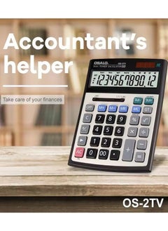 OSALO Calculator,Desk Calculator With Large Display,Big Button Office Calculators,Smart Calculators,Tax Rate Calculator,Financial Accounting Calculator,Solar Calculator  - Image 3