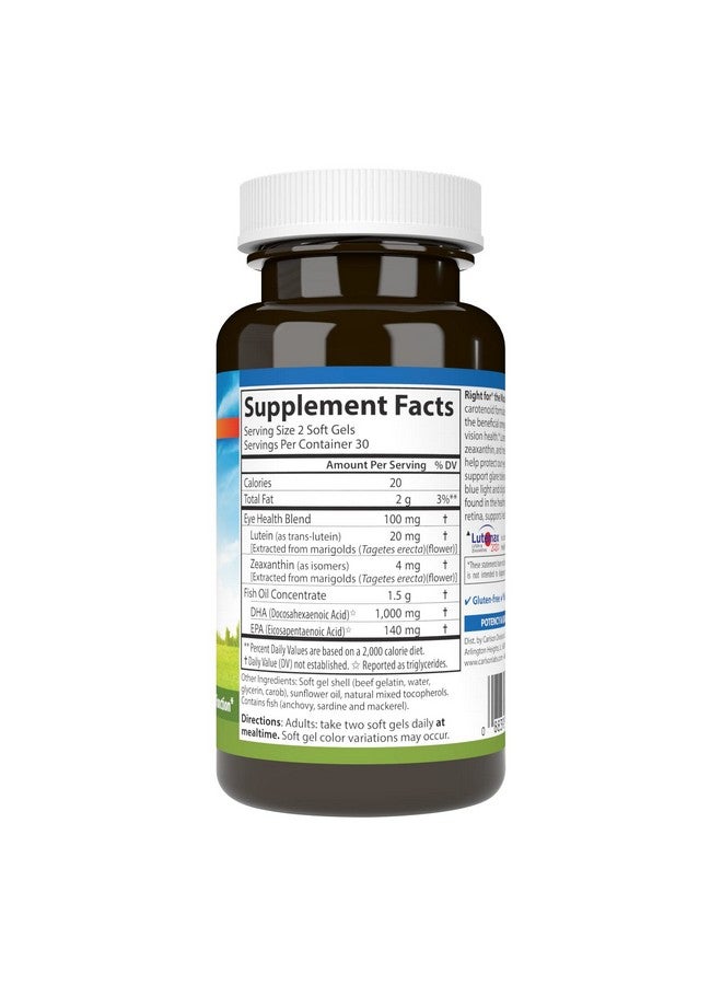 Carlson Right For The Macula Clinically Proven To Support Vision Health Macular Health Blue Light Protection & Eye Function 60 Softgels - Image 3