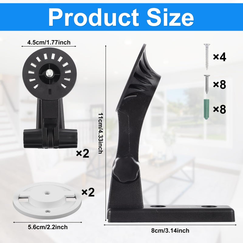 XIHIRCD 2pcs Camera Wall Mount Compatible with Mercury TPLINK, Adjustable Ceiling Camera Mount Indoor & Outdoor Security Mounting Camera Wall Bracket for Reolink E1 / E1 Pro - Image 2