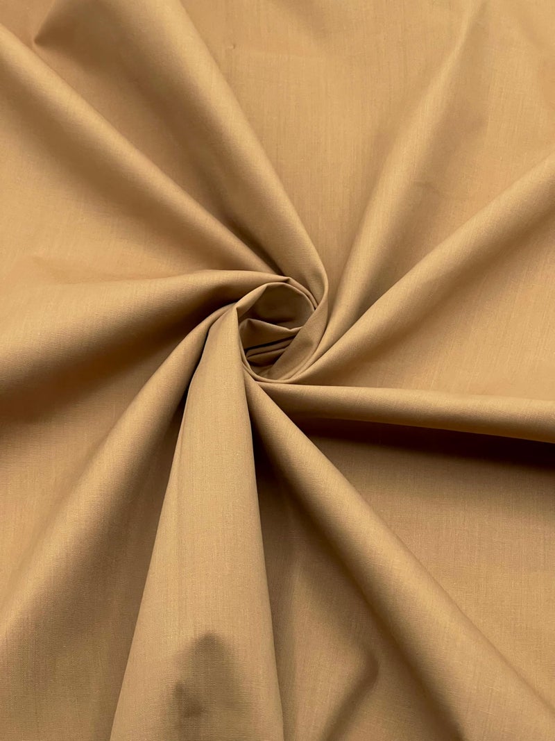 EOVEA Cotton Polyester Fabric by The Yard 60 Wide Broadcloth Fabric Soft Lightweight Breathable Material for Lining Curtains Bedding Skirts Sewing Projects Khaki 1 Yard - Image 3