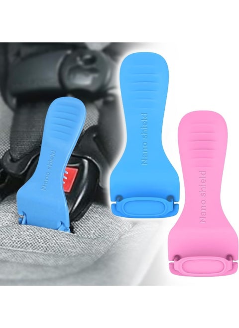 Nano shield Buckle Release Tool, Easy Unbuckle Opener Aid for Kids, Seniors, and Long Nails, Ideal for School Drop-Offs and Travel, Easily Unlocks, Durable & Easy to Use, 1Pack Blue & 1Pack Pink