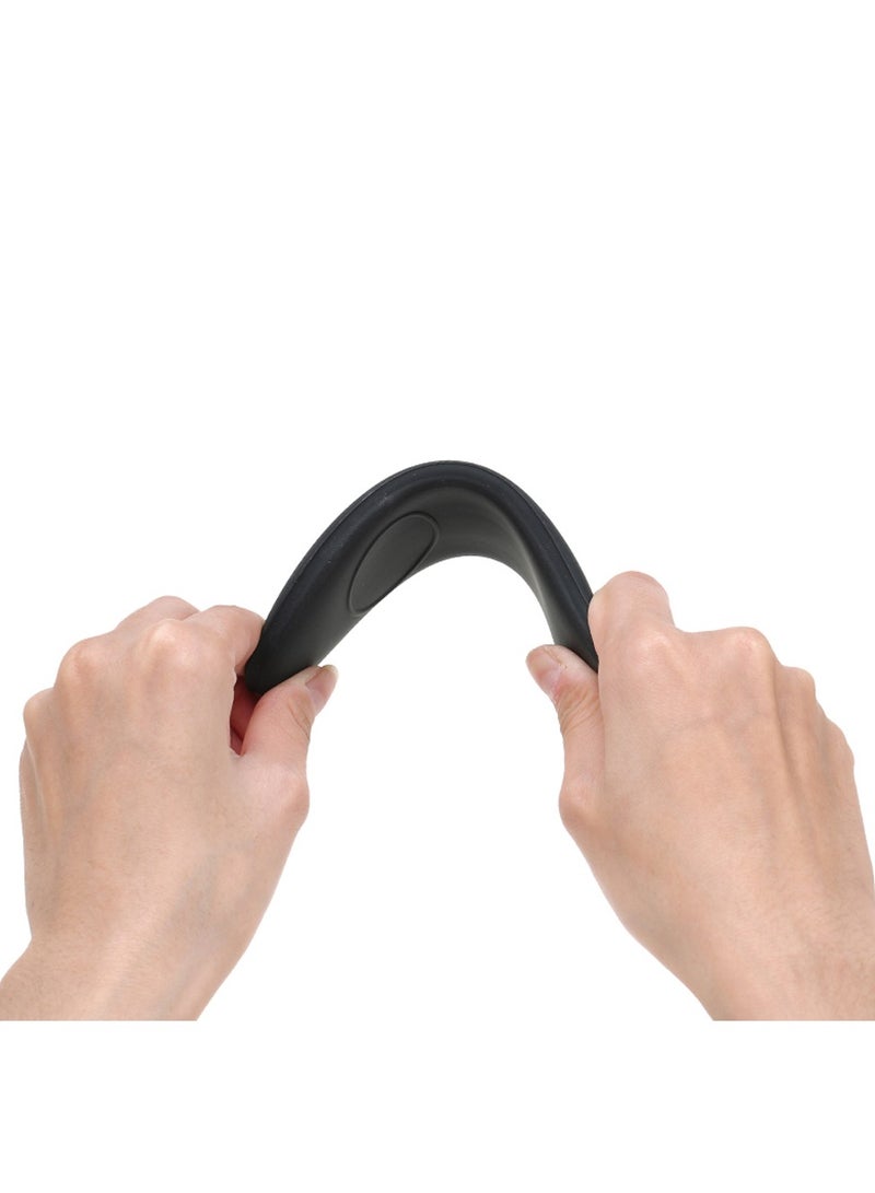 2Pcs Non-Slip Silicone Hot Handle Holder Pot Iron Grip Sleeve Cover for Kitchen Home,Black  - Image 5