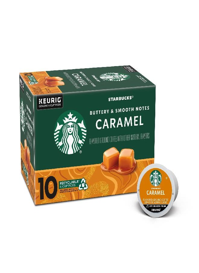 Starbucks - Starbucks K-Cup Coffee Pods-Caramel Flavored Coffee-Naturally Flavored-100% Arabica-1 box (10 pods) - Image 1