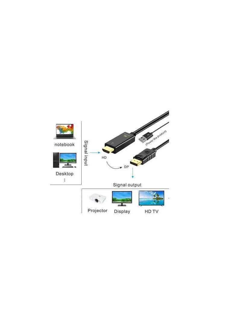 Terabyte كابل HD/M+USB 2.0/ذكر إلى DP/ذكر 4k - Image 2