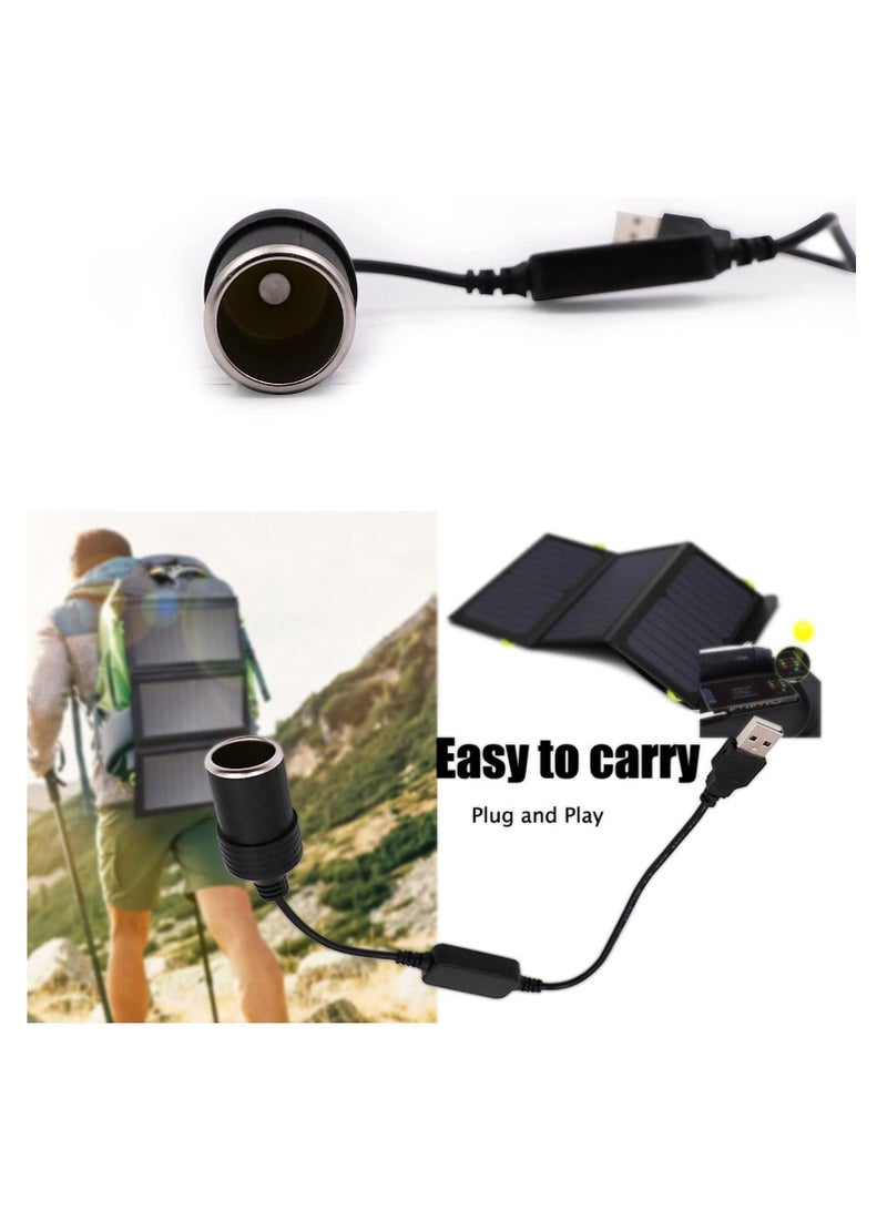 USB A Male to 12V Car Lighting Charger Socket Female Step-Up Converter Cable Inverter for Lighters Driving Recorder ETC GPS E-Dog and More 8W - Image 4