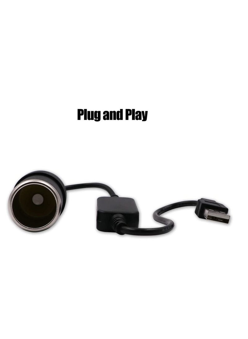 USB A Male to 12V Car Lighting Charger Socket Female Step-Up Converter Cable Inverter for Lighters Driving Recorder ETC GPS E-Dog and More 8W - Image 2