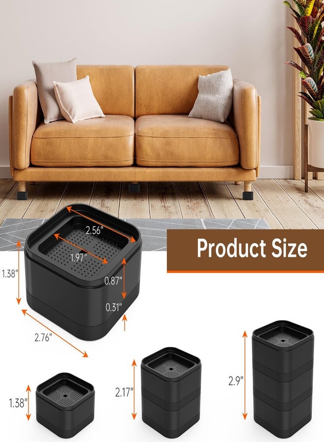 appacare 20 Pack Furniture Risers Adjustable Bed Risers Desk Leg Risers 1.38",Bed Lifts Risers Square Bed Raising Blocks for Table/Desk/Couch/Chair/Sofa/Bed/Cabinet - Image 2