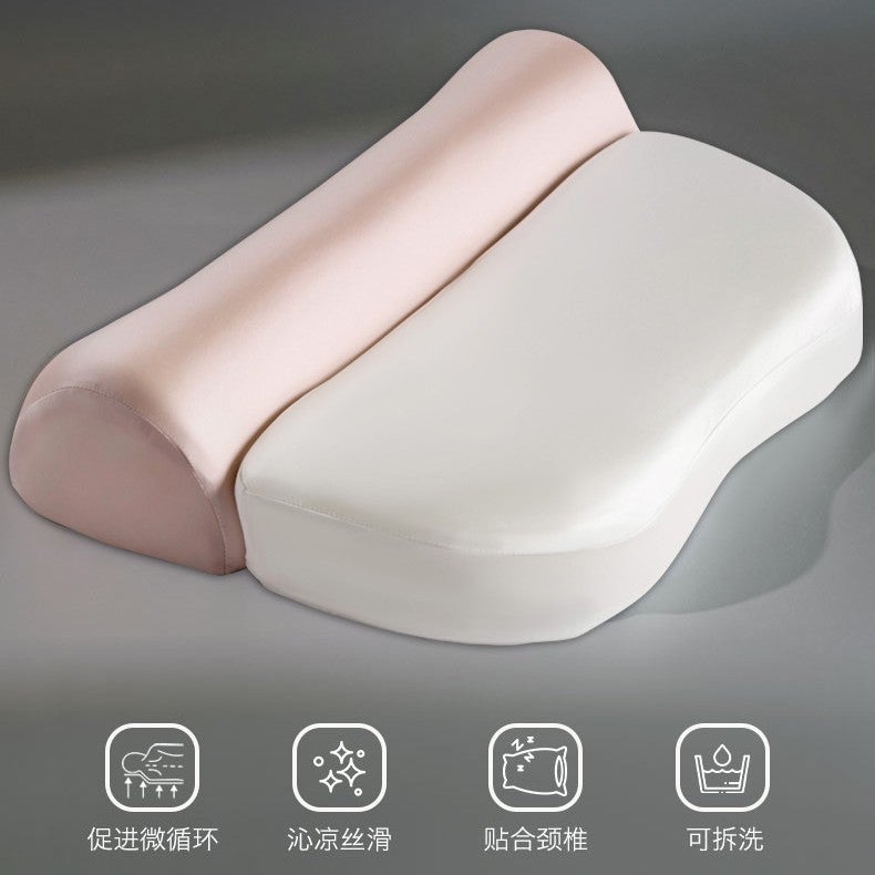 Traction Pillow, Slow Rebound Memory Pillow, Ice Silk Pillowcase, Sleep Aid Pillow Core, Anti-Traction Neck Pillow, Memory Foam Pillow - Image 2