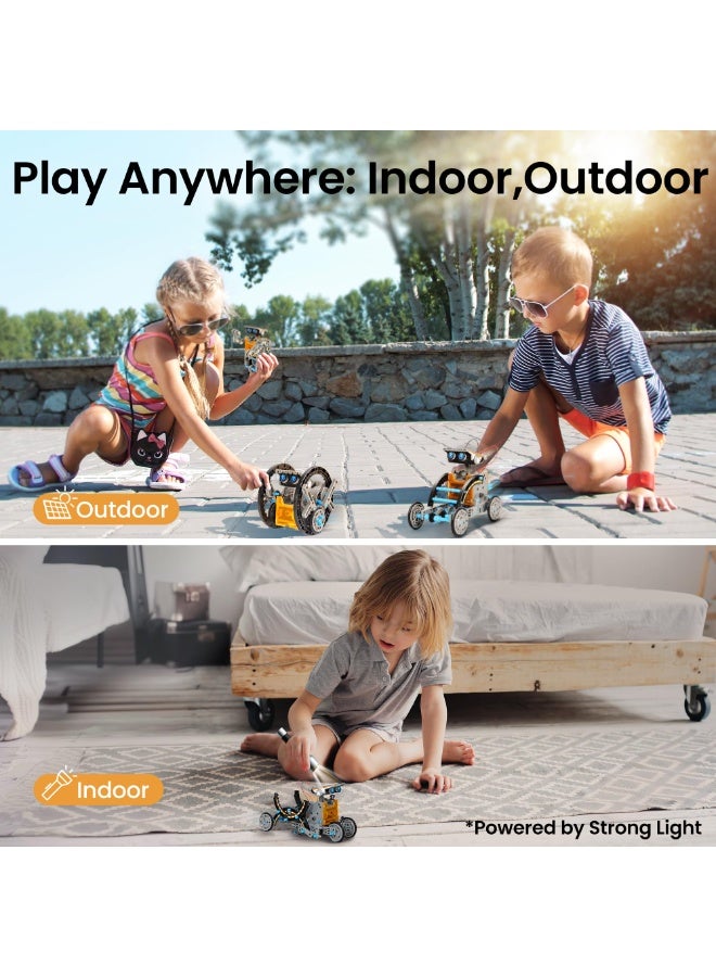 Chabeia STEM 13-in-1 Education Solar Robot Toys -190 Pieces DIY Building Science Experiment Kit for Kids Aged 8-10 and Older,Solar Powered by The Sun - Image 2