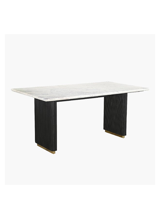 Home Box Fabio 6-Seater White Marble Top Dining Table 90 x 76 x 180 cm  - Image 1