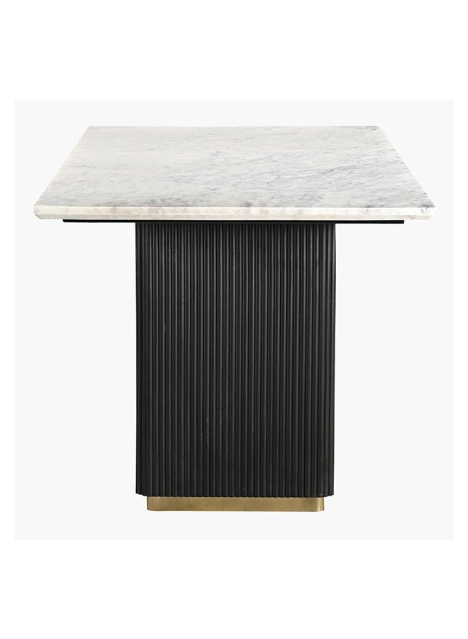 Home Box Fabio 6-Seater White Marble Top Dining Table 90 x 76 x 180 cm  - Image 4