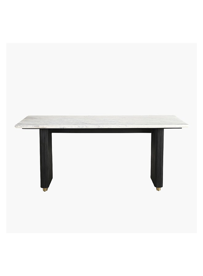 Home Box Fabio 6-Seater White Marble Top Dining Table 90 x 76 x 180 cm  - Image 3