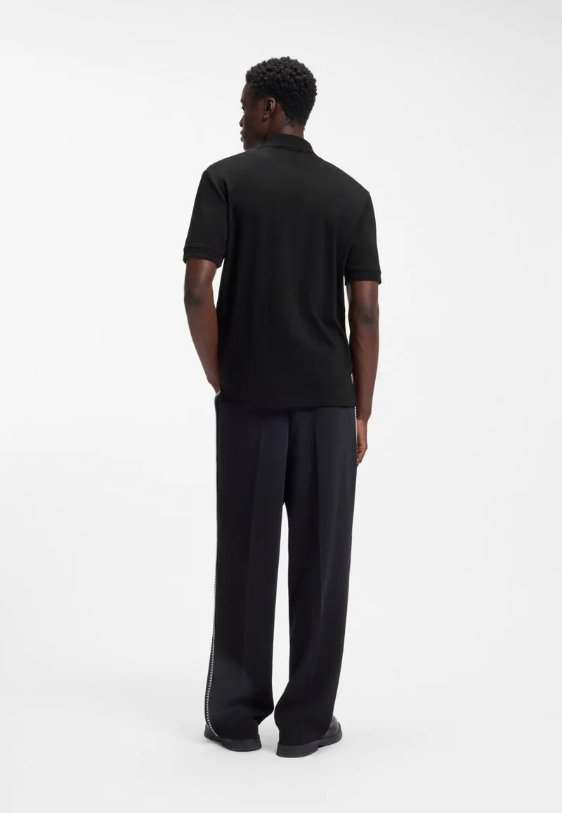 HUGO Cotton-piqué polo shirt with contrast logo