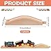 Youdaju 4PCS Wooden Train Track Expansion Packs Rollings Hills Ascending Track Pieces Bridge Pier Railway Accessories Compatible with Most Toy Train Railroads - Image 4