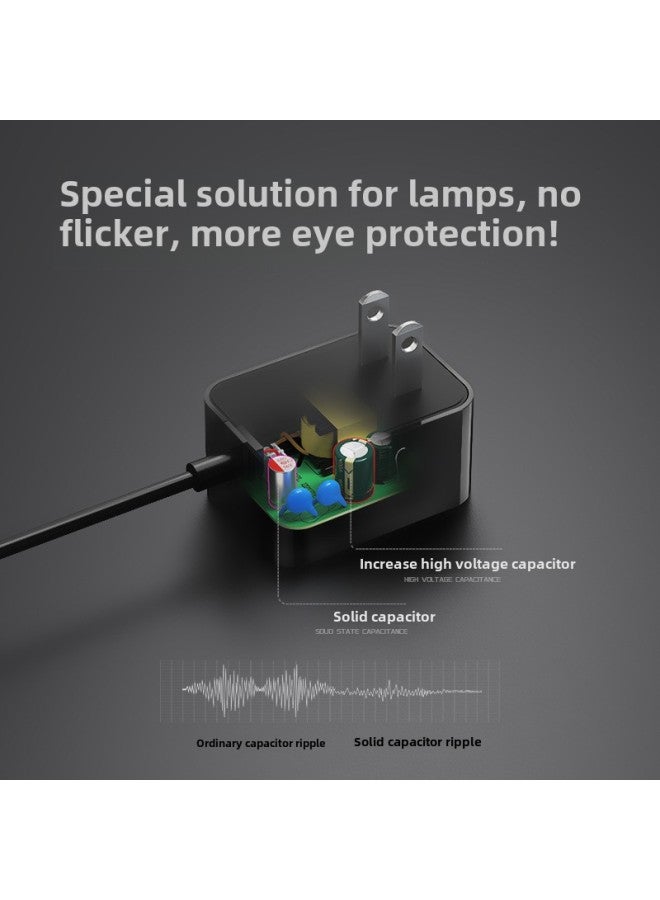 24V0.5/5V2A/12V1A US UL1310 Certified Lamp LED Lamp With Lamp Box Table Lamp Power Adapter-Color:5v2a American Standard (usa) Black-Specifications:DC Head 5.5*2.5  - Image 5