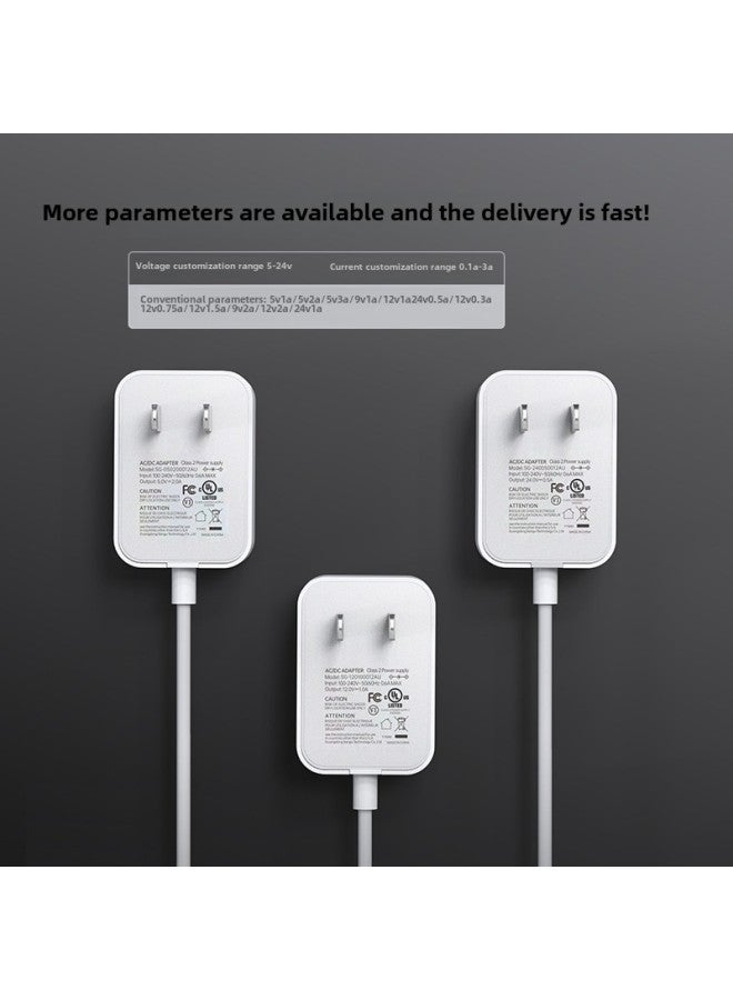 24V0.5/5V2A/12V1A US UL1310 Certified Lamp LED Lamp With Lamp Box Table Lamp Power Adapter-Color:5v2a American Standard (usa) Black-Specifications:DC Head 5.5*2.5  - Image 4