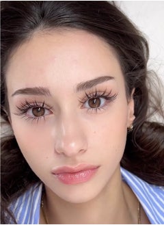 Unibling Crystal Brown Yearly Prescription Colored Contact Lenses, Unisex Cosmetic Contact Lenses, Enlargement Collection, Dark Brown, With Case  - Image 2