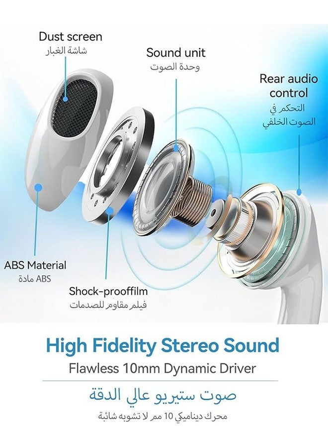 سماعات سلكية مع USB C ، سماعات نوع C متوافقة مع iPhone 17/16/15 Pro Max ، سامسونج غالاكسي S25 / S24 / S23 / S22 / Ultra ، ملاحظة 10/20 ، بيكسل ​ 7/6/5/4, هواوي، أبيض - Image 2