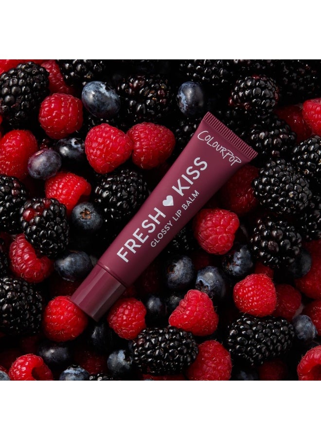 COLOURPOP ColourPop Fresh Kiss Glossy Lip Balm - Hydrating Lip Care Enriched with Peptides, Hyaluronic Acid, Shea Butter & Vitamin E for an Ultra-Cushiony Formula - Wild Berry (0.49 oz)  - Image 4