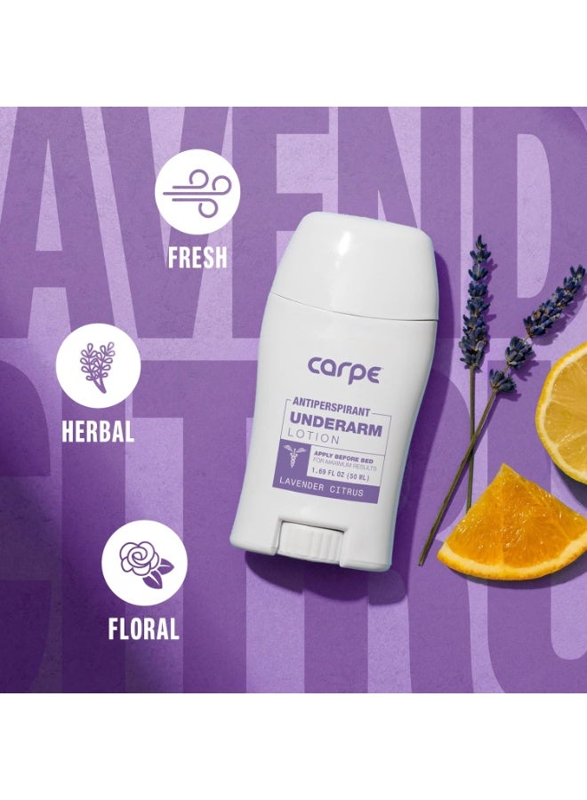 Carpe Carpe Underarm Antiperspirant Deodorant Advanced Sweat & Odor Protection Formula - Deodorant for Women & Men - Helps to Combat Excessive Sweating with Odor Control - Lavender Citrus (Pack of 2) - Image 3