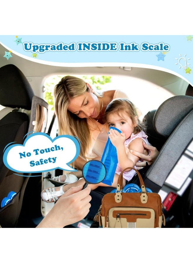 VIUAUAX 10 Pack Disposable Emesis Bags 1000 ml, Vomit Bag for Morning Sickness, Portable Nausea Bag for Pregnant Women,Barf Bags with Leak Resistant Design car and Travel, Motion Sickness, Barf Bags Come in Handy, No Spilling Perfect（Blue） - Image 4