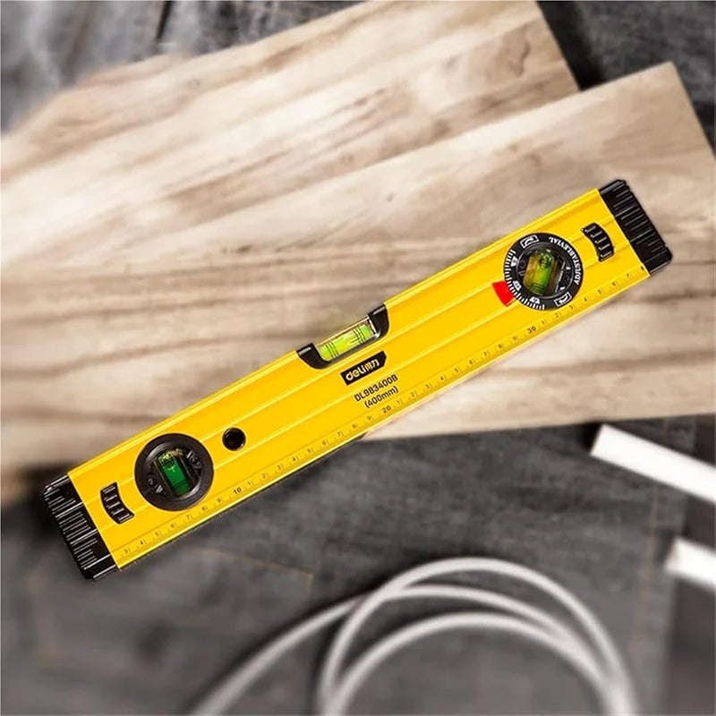 مستوى الروح المغناطيسي للطوربيد 500 ملم ألومنيوم مضاد للصدمات مع 3 قوارير - Image 3