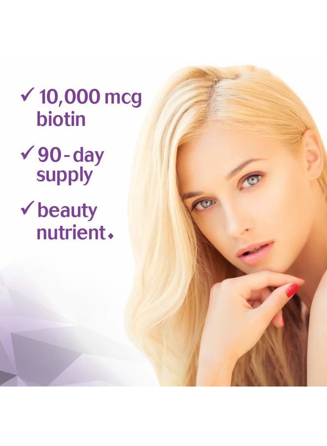 Bluebonnet Nutrition Beautiful Ally Biotin 10,000 mcg, Strengthen Hair & Nails*, Non-GMO, Vegan, Kosher Certified, Gluten-Free, Soy-Free, 90 Vegetable Capsules, 90 Servings - Image 4