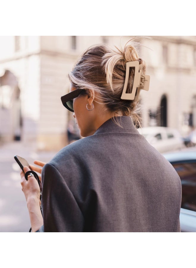 8 لون الشعر كليب ، 2 المضادة للانزلاق مقاطع كبيرة ومتوسطة الحجم ، للنساء والفتيات ، 4 مربع مات و 4 لامعة الاكريليك دبابيس الشعر ، سميكة ، رقيقة ورقيقة الشعر - Image 3