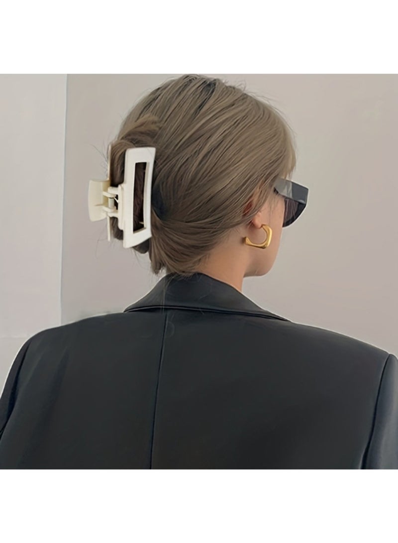 8 لون الشعر كليب ، 2 المضادة للانزلاق مقاطع كبيرة ومتوسطة الحجم ، للنساء والفتيات ، 4 مربع مات و 4 لامعة الاكريليك دبابيس الشعر ، سميكة ، رقيقة ورقيقة الشعر - Image 4