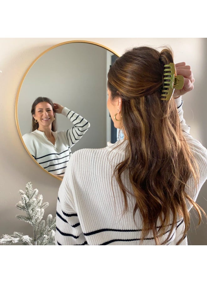 8 لون الشعر كليب ، 2 المضادة للانزلاق مقاطع كبيرة ومتوسطة الحجم ، للنساء والفتيات ، 4 مربع مات و 4 لامعة الاكريليك دبابيس الشعر ، سميكة ، رقيقة ورقيقة الشعر - Image 2