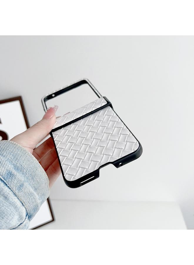 S-TOP Case For Motorola Razr 40 Ultra Three-piece Set Woven Texture Folding PU Phone Case - Image 4