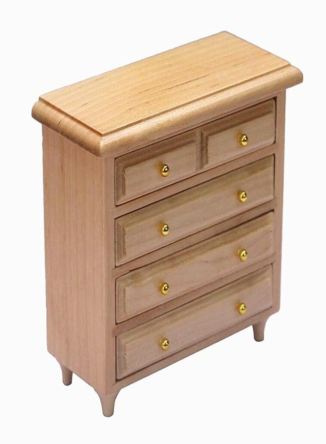 EatingBiting 1:12 Wood Cabinet Chest of Drawer Cupboard Craft Decor Miniature Wooden Kitchen Furniture TV Cabinet Living Room Set, Drawer Can Open Exquisite Handmade - Image 2