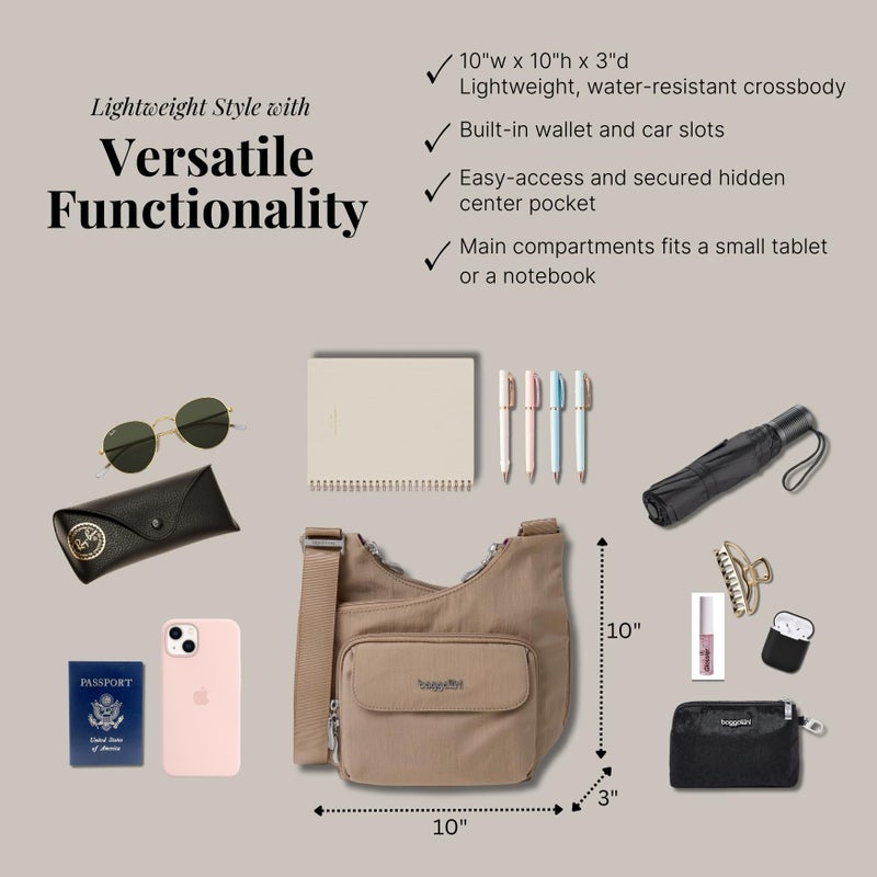 Baggallini womens Criss Cross Handbags, Beach, One Size US - Image 4