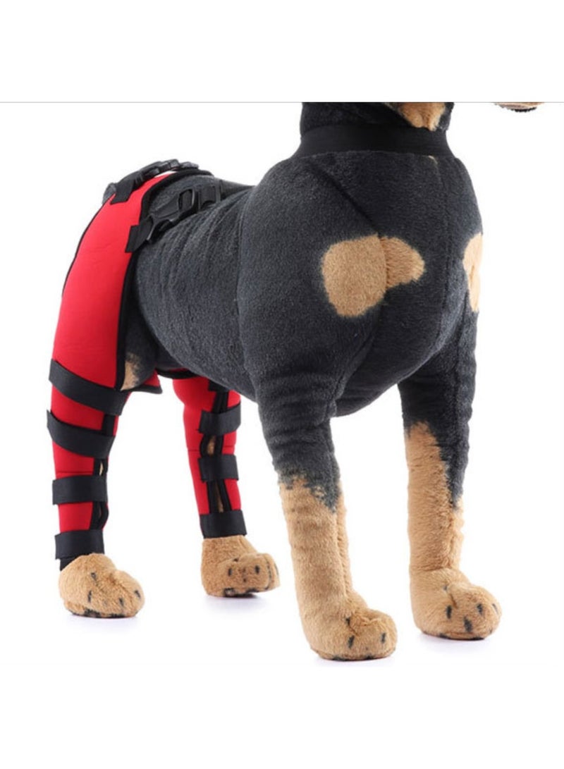 Dog Knee Brace for ACL/CCL Injuries,Torn Ligament,Pain Relief,Joint Warmth,Luxating Patella - Rear Leg Support,Both Legs,Red - Image 3