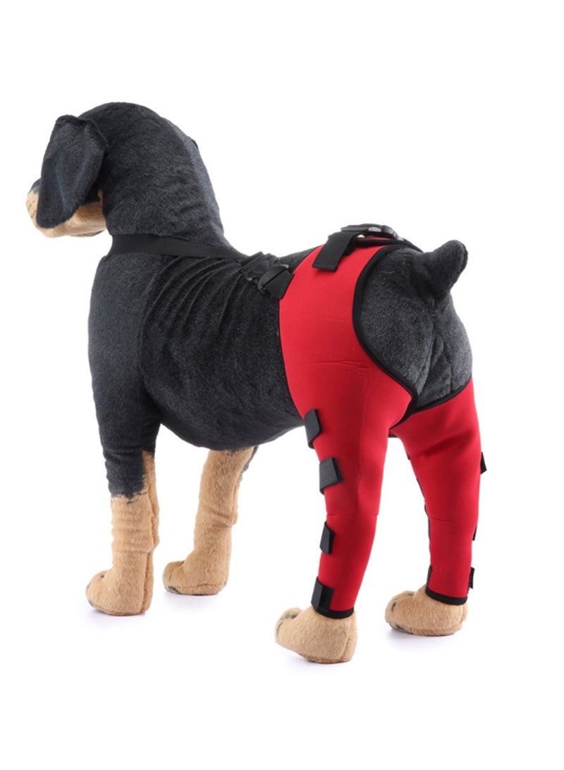 Dog Knee Brace for ACL/CCL Injuries,Torn Ligament,Pain Relief,Joint Warmth,Luxating Patella - Rear Leg Support,Both Legs,Red - Image 1