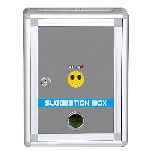 BIRMON Plastic Suggestion/Letter/Complaint/Donation Box With Two Key Lock - Wall Mountable (Silver) - Image 1