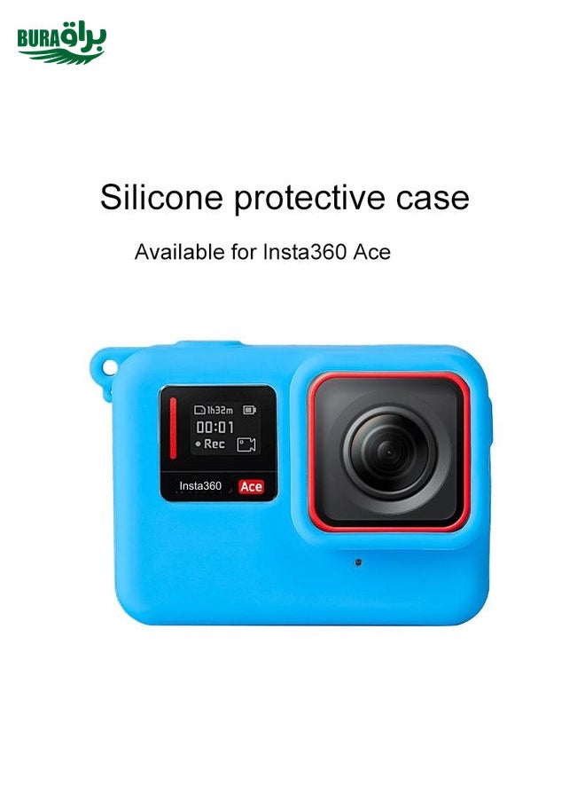 BURAQ For Insta360 Ace Body Silicone Protective Case with Lens Cap (Black)  - Image 3