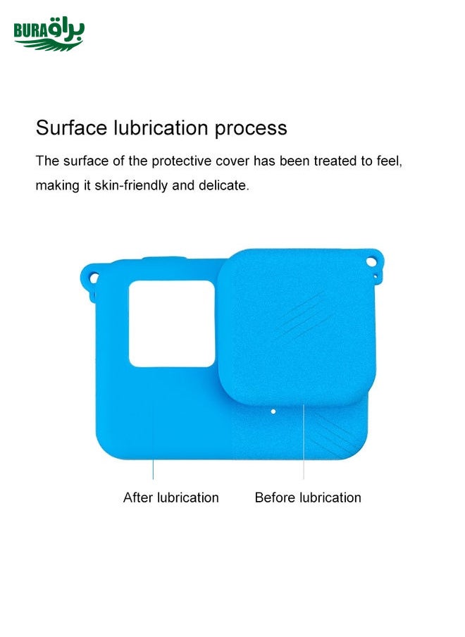 For Insta360 Ace Body Silicone Protective Case with Lens Cap (Black)