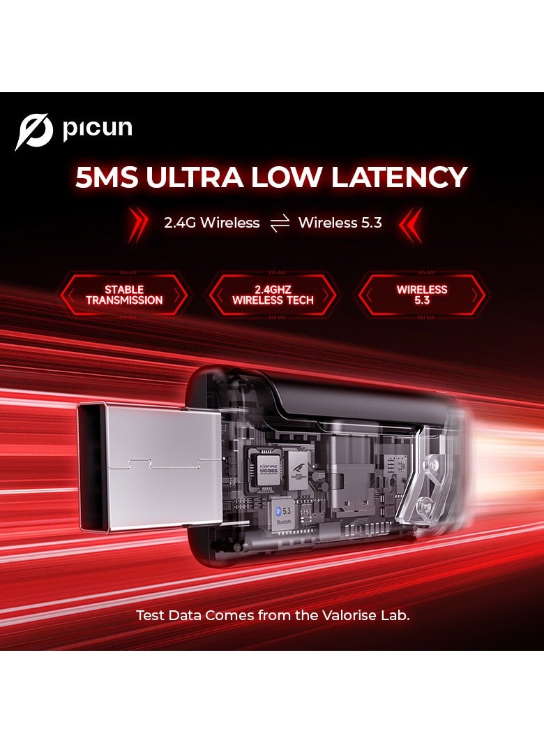 بيكن سماعة ألعاب لاسلكية مع صوت محيطي 7.1، بتردد 2.4GHz وسماعات USB مع ميكروفون إلغاء الضوضاء Bluetooth وإضاءة RGB لجهاز الكمبيوتر وPS5 وPS4 وMac وSwitch - Image 5