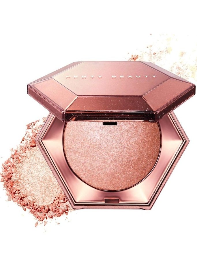 Fenty Beauty by Rhianna Fenty Beauty Diamond Bomb All-Over Veil Rosé Rave – Pink Gold 3D Sparkle Highlighter, 8g  - Image 1