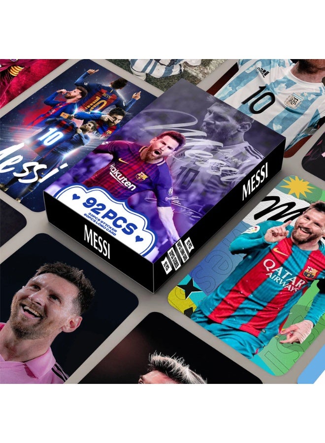 NIBEMINENT 30 قطعة بطاقات ليو ميسي للاعب كرة القدم بطاقات لومو مزدوجة الجوانب لهدايا مجموعة المعجبين - Image 1