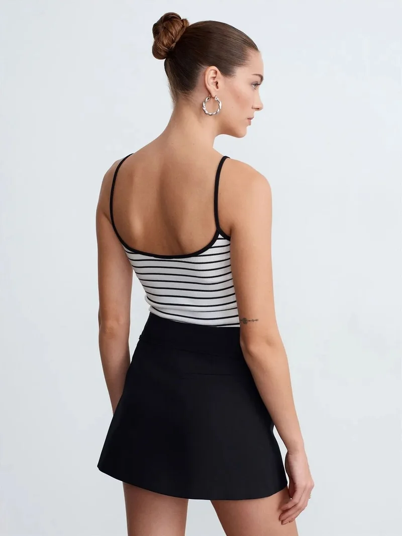 ديلفين DILVIN Striped Sleeveless Cami Blouse