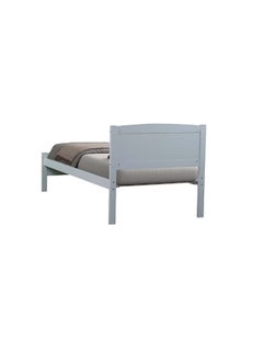 DANUBE HOME Derby Haven 90X200 Solidwood Single Bed Sturdy Modern Design Wooden Single Bed Frame Furniture Quiet And Comfortable Bed (Mattress Not Included) Made In Malaysia L206Xw92Xh97Cm-Grey  - Image 1
