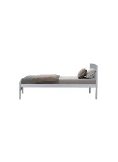 DANUBE HOME Derby Haven 90X200 Solidwood Single Bed Sturdy Modern Design Wooden Single Bed Frame Furniture Quiet And Comfortable Bed (Mattress Not Included) Made In Malaysia L206Xw92Xh97Cm-Grey  - Image 4