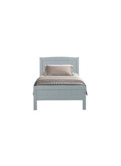 DANUBE HOME Derby Haven 90X200 Solidwood Single Bed Sturdy Modern Design Wooden Single Bed Frame Furniture Quiet And Comfortable Bed (Mattress Not Included) Made In Malaysia L206Xw92Xh97Cm-Grey  - Image 2