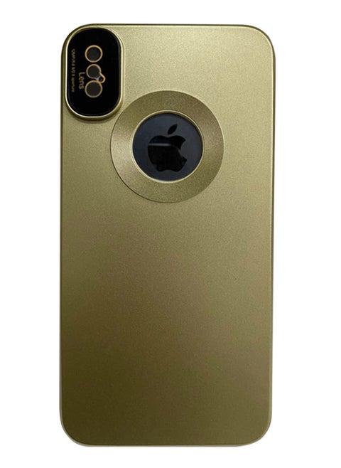 iPhone X/XS Case Metallic Color Silicone Cover With Camera Lens Protector For iPhone X/XS - Gold