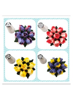 SYOSI SYOSI Russian Tulip Flower Cake, Cream Pastry Baking Decoration Tools 7 Pieces Set, Flower Shaped Frosting Nozzles Kit  - Image 4