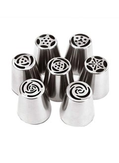 SYOSI SYOSI Russian Tulip Flower Cake, Cream Pastry Baking Decoration Tools 7 Pieces Set, Flower Shaped Frosting Nozzles Kit  - Image 1