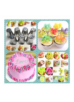 SYOSI SYOSI Russian Tulip Flower Cake, Cream Pastry Baking Decoration Tools 7 Pieces Set, Flower Shaped Frosting Nozzles Kit  - Image 5