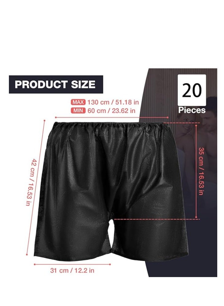 globalstar Globalstar Non-Woven Disposable Men's Underwear - Elastic Waistband, Perfect for Salon and Spa, Individually Wrapped (20 PCS)  - Image 2